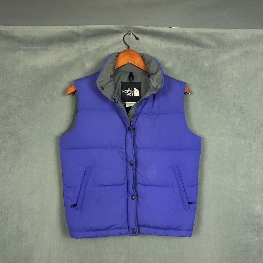 Vintage The North Face Puffer Vest Down Womens Size Small Purple Full Zip